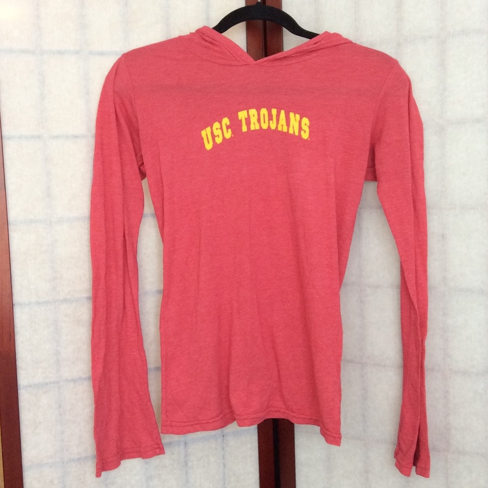 USC Long Sleeve Hooded Shirt